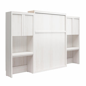 Signature Sleep Paramount Murphy Bed with Desk Cabinets - Ivory Oak - Queen