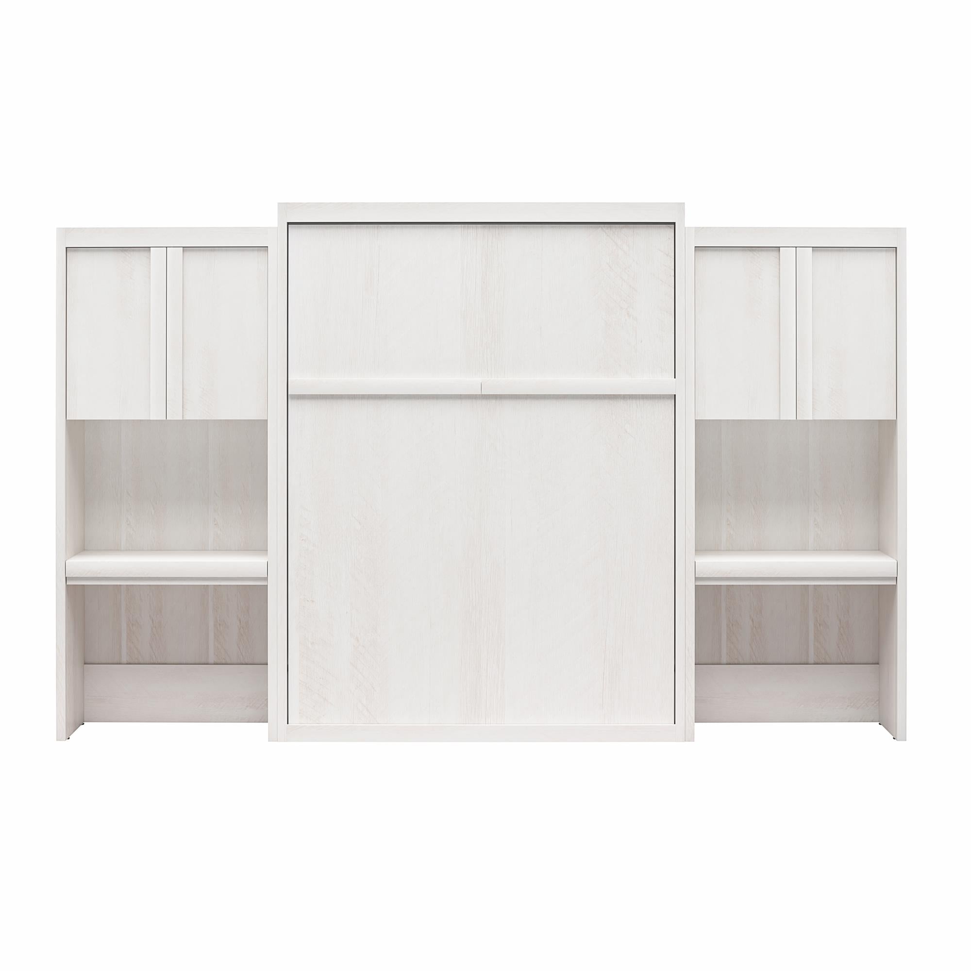 Signature Sleep Paramount Murphy Bed with Desk Cabinets - Ivory Oak - Queen