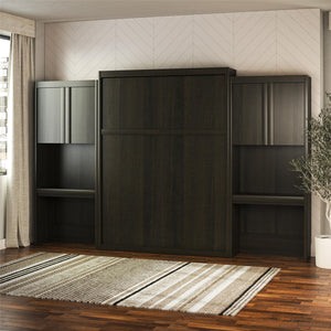 Signature Sleep Paramount Murphy Bed with Desk Cabinets - Espresso - Queen