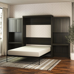Signature Sleep Paramount Murphy Bed with Desk Cabinets - Espresso - Queen