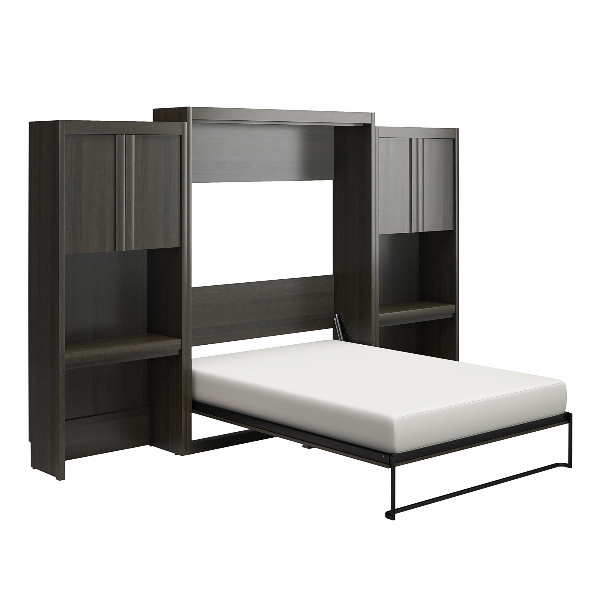 Signature Sleep Paramount Murphy Bed with Desk Cabinets - Espresso - Queen