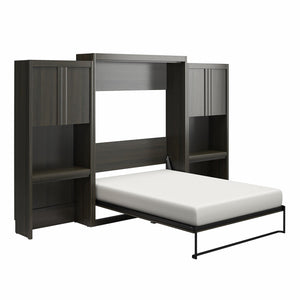 Signature Sleep Paramount Murphy Bed with Desk Cabinets - Espresso - Queen