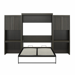 Signature Sleep Paramount Murphy Bed with Desk Cabinets - Espresso - Queen