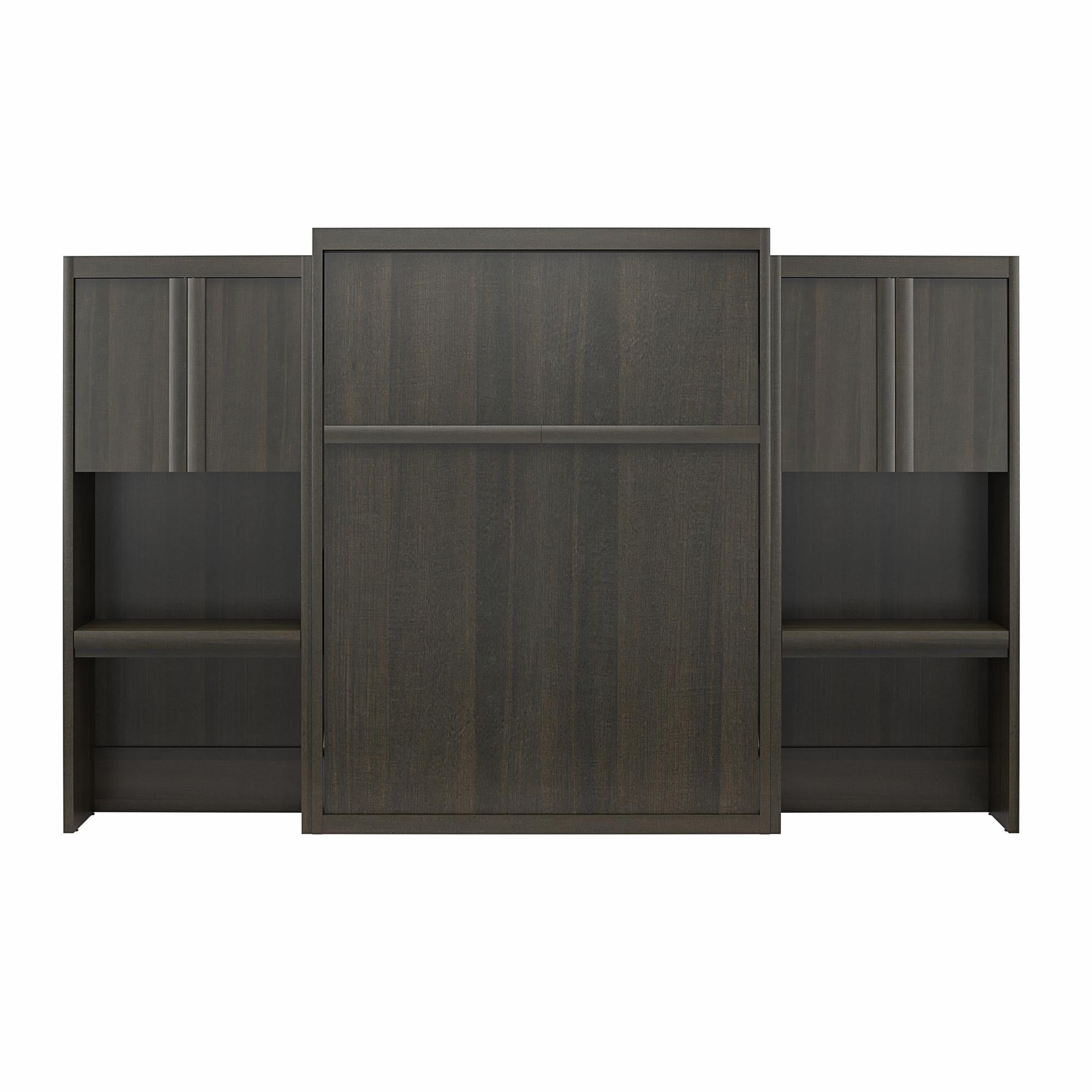 Signature Sleep Paramount Murphy Bed with Desk Cabinets - Espresso - Queen