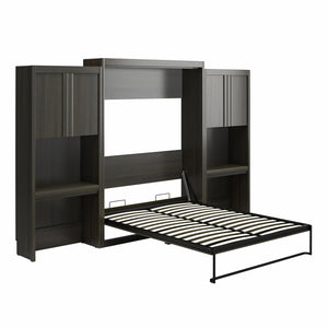 Signature Sleep Paramount Murphy Bed with Desk Cabinets - Espresso - Queen