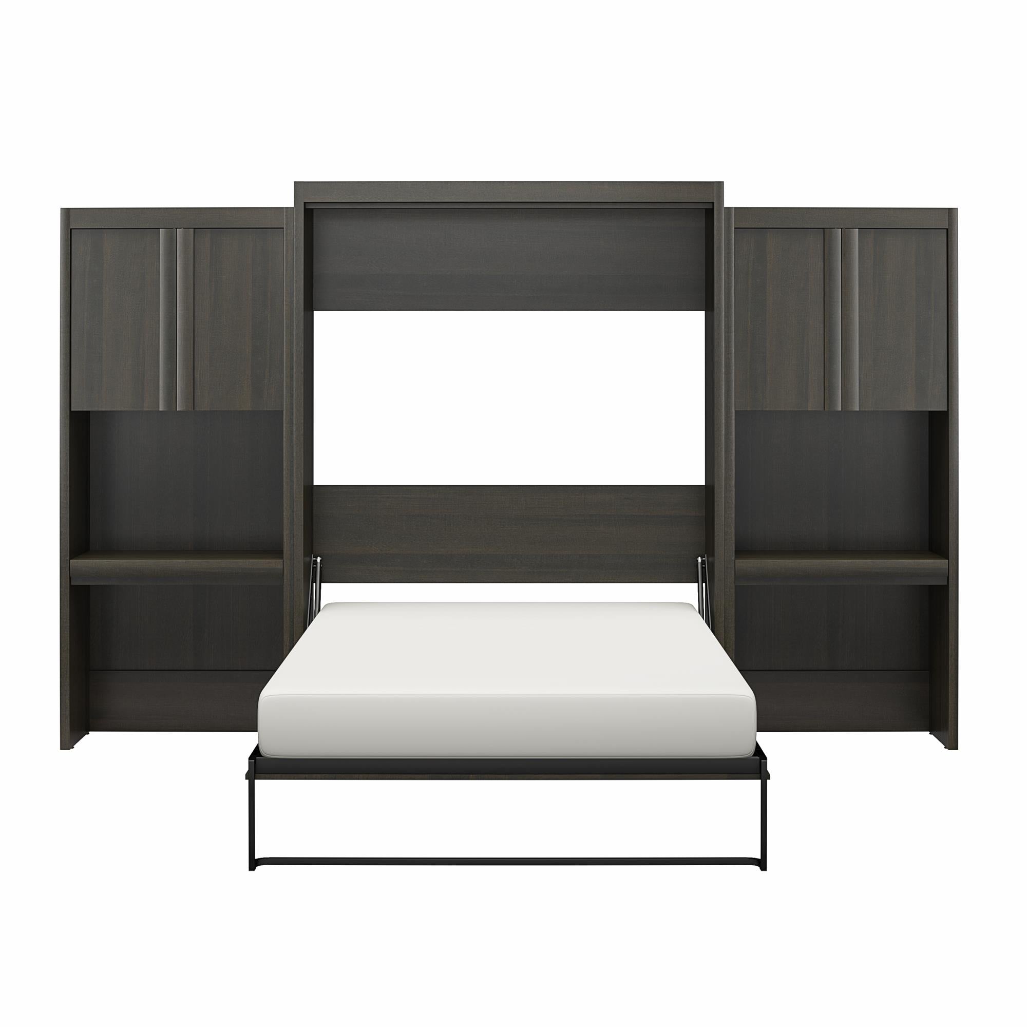 Signature Sleep Paramount Murphy Bed with Desk Cabinets - Espresso - Queen