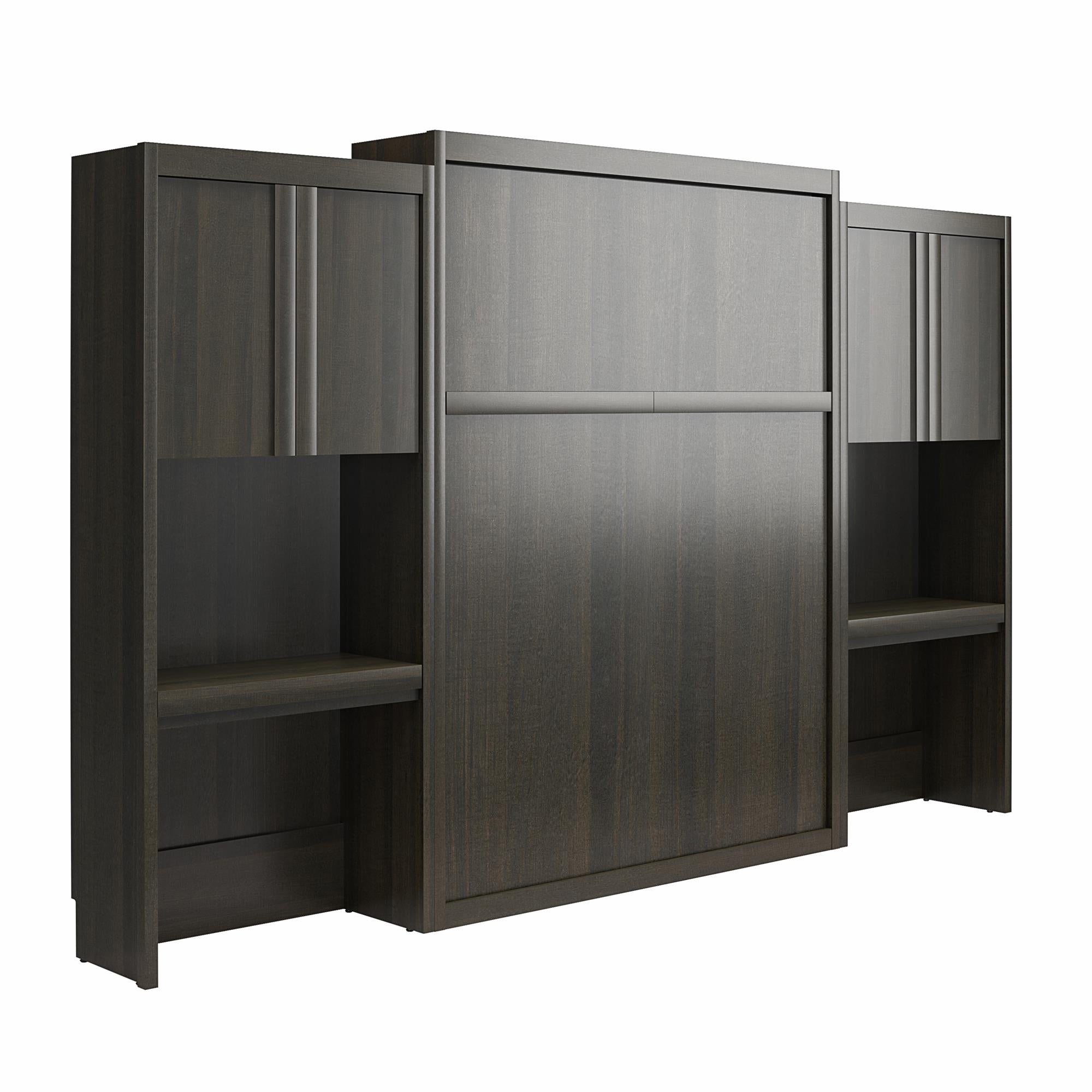Signature Sleep Paramount Murphy Bed with Desk Cabinets - Espresso - Queen