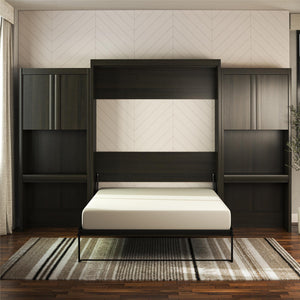Signature Sleep Paramount Murphy Bed with Desk Cabinets - Espresso - Queen