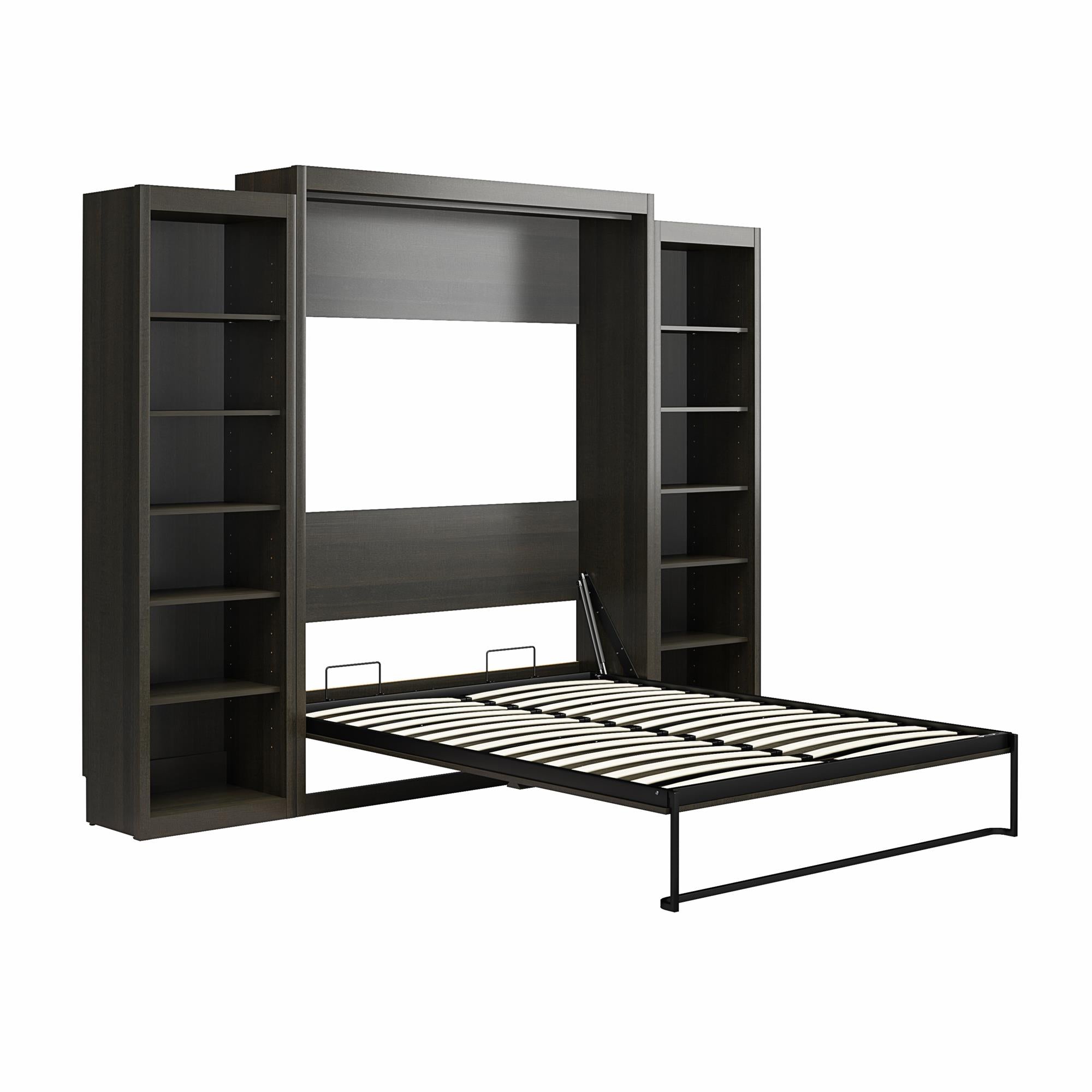 Signature Sleep Paramount Murphy Bed with Bookcase Cabinets - Espresso - Queen