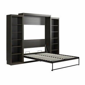 Signature Sleep Paramount Murphy Bed with Bookcase Cabinets - Espresso - Queen