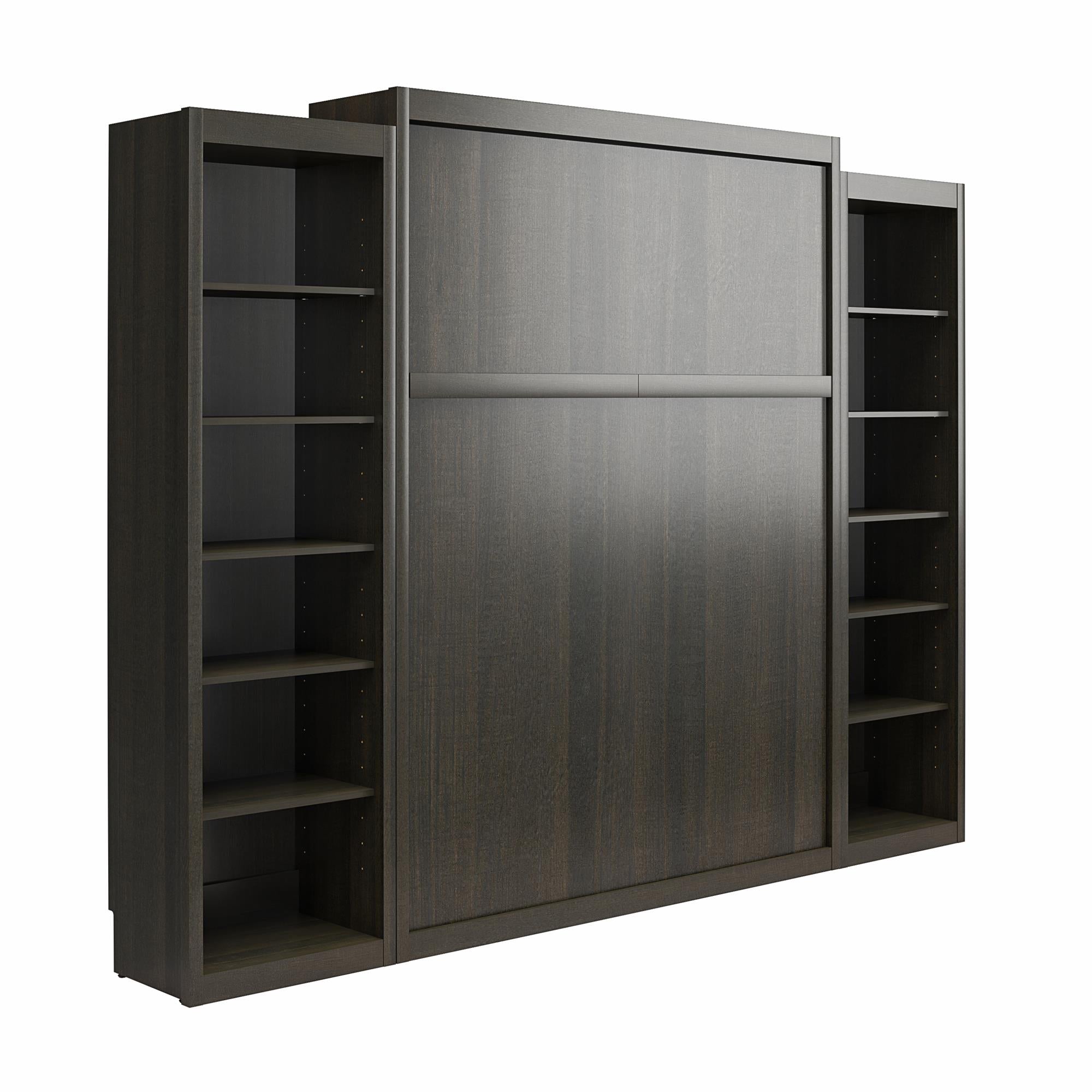 Signature Sleep Paramount Murphy Bed with Bookcase Cabinets - Espresso - Queen