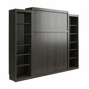 Signature Sleep Paramount Murphy Bed with Bookcase Cabinets - Espresso - Queen