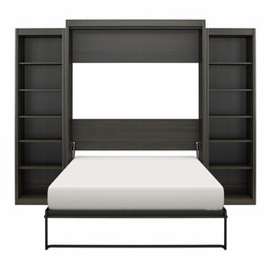 Signature Sleep Paramount Murphy Bed with Bookcase Cabinets - Espresso - Queen