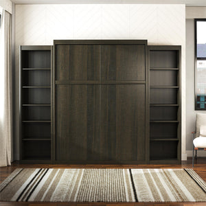 Signature Sleep Paramount Murphy Bed with Bookcase Cabinets - Espresso - Queen