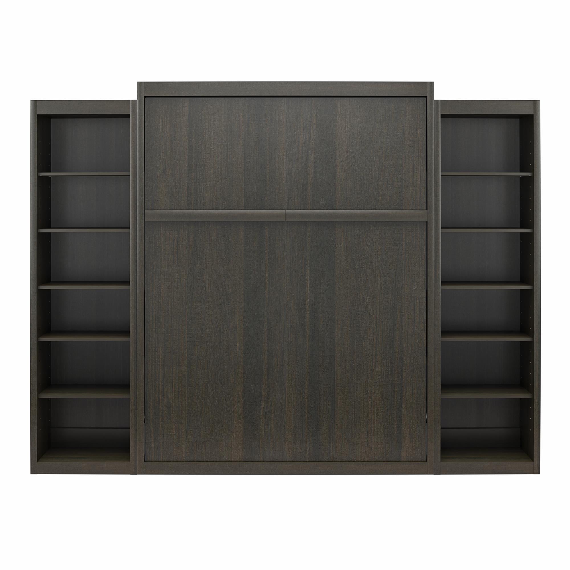 Signature Sleep Paramount Murphy Bed with Bookcase Cabinets - Espresso - Queen