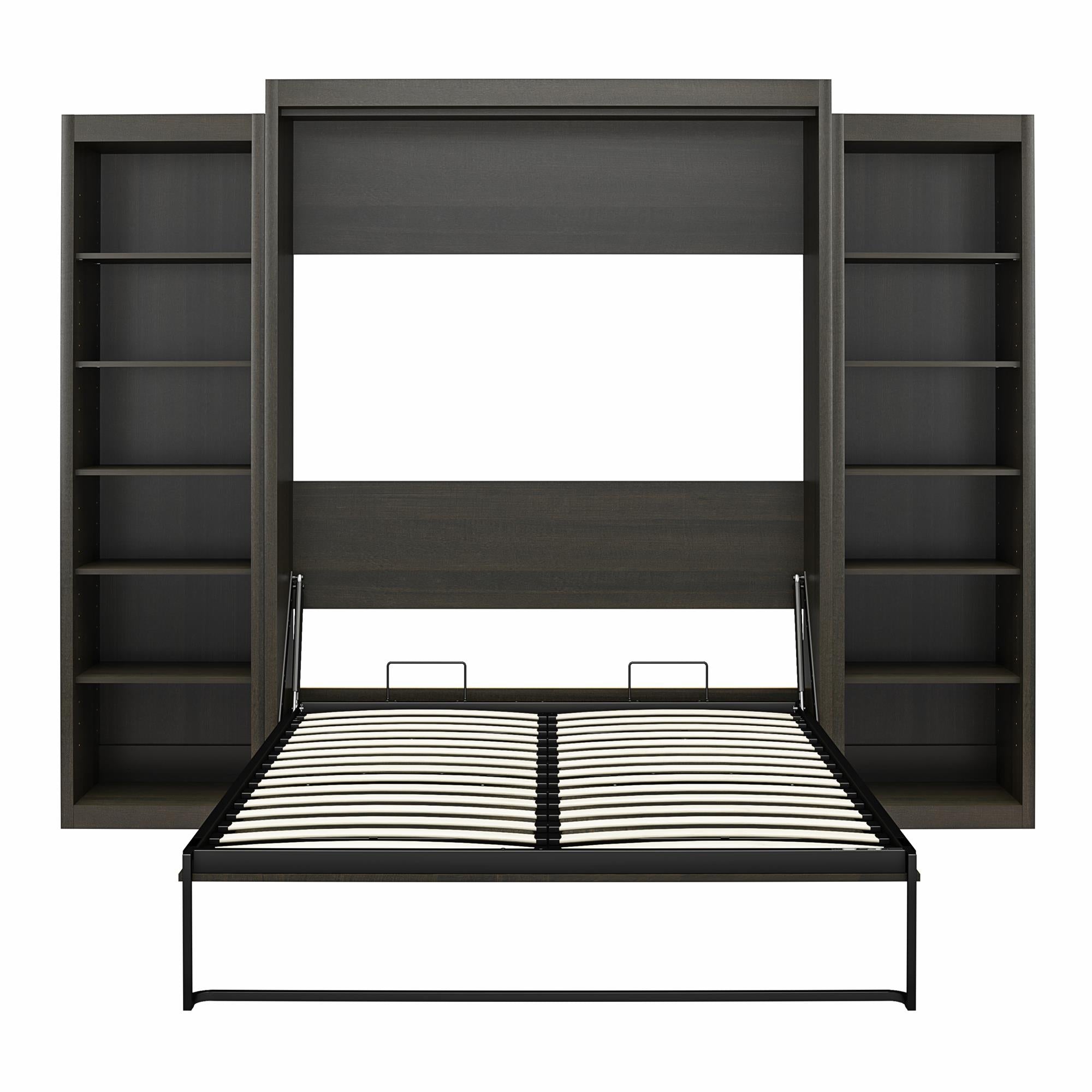 Signature Sleep Paramount Murphy Bed with Bookcase Cabinets - Espresso - Queen