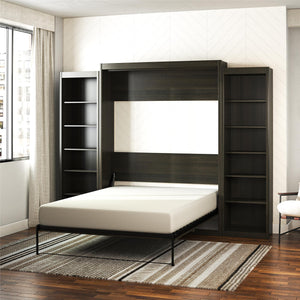 Signature Sleep Paramount Murphy Bed with Bookcase Cabinets - Espresso - Queen