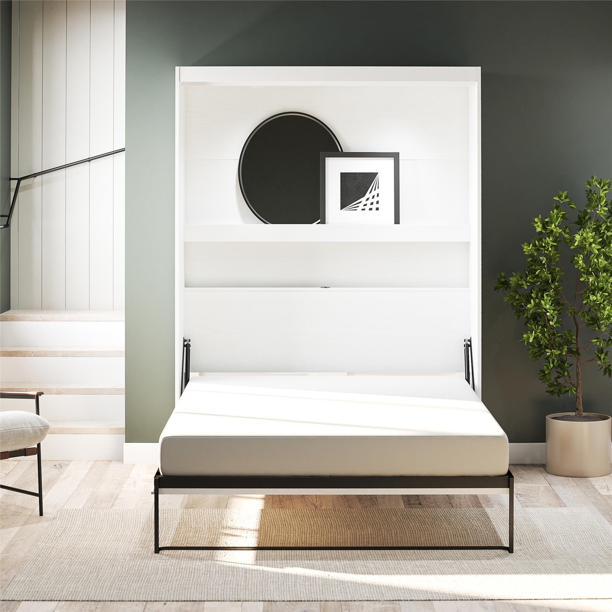 Signature Sleep Impressions Murphy Bed with Cabinets - White - Queen
