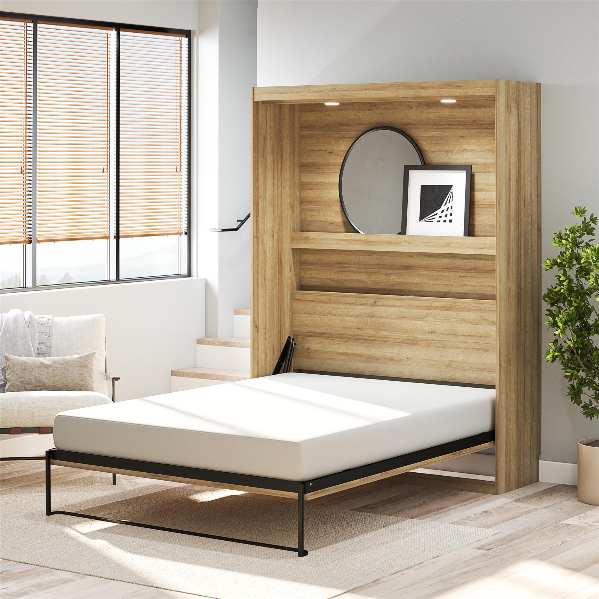 Signature Sleep Impressions Murphy Bed with Cabinets - Natural - Queen