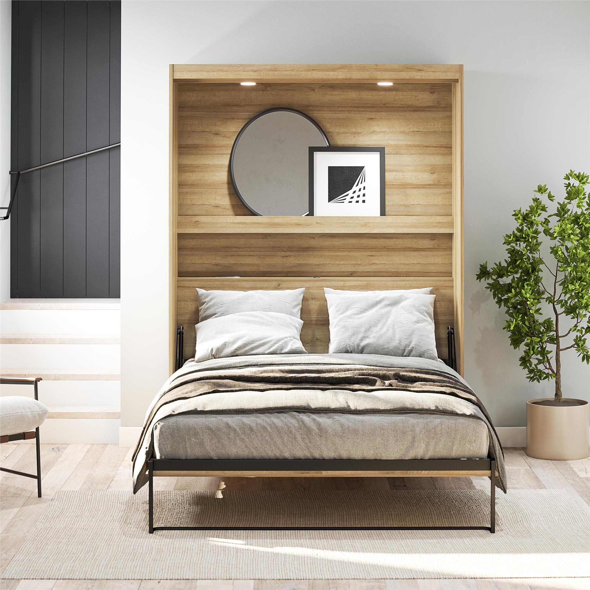Signature Sleep Impressions Murphy Bed with Cabinets - Natural - Queen