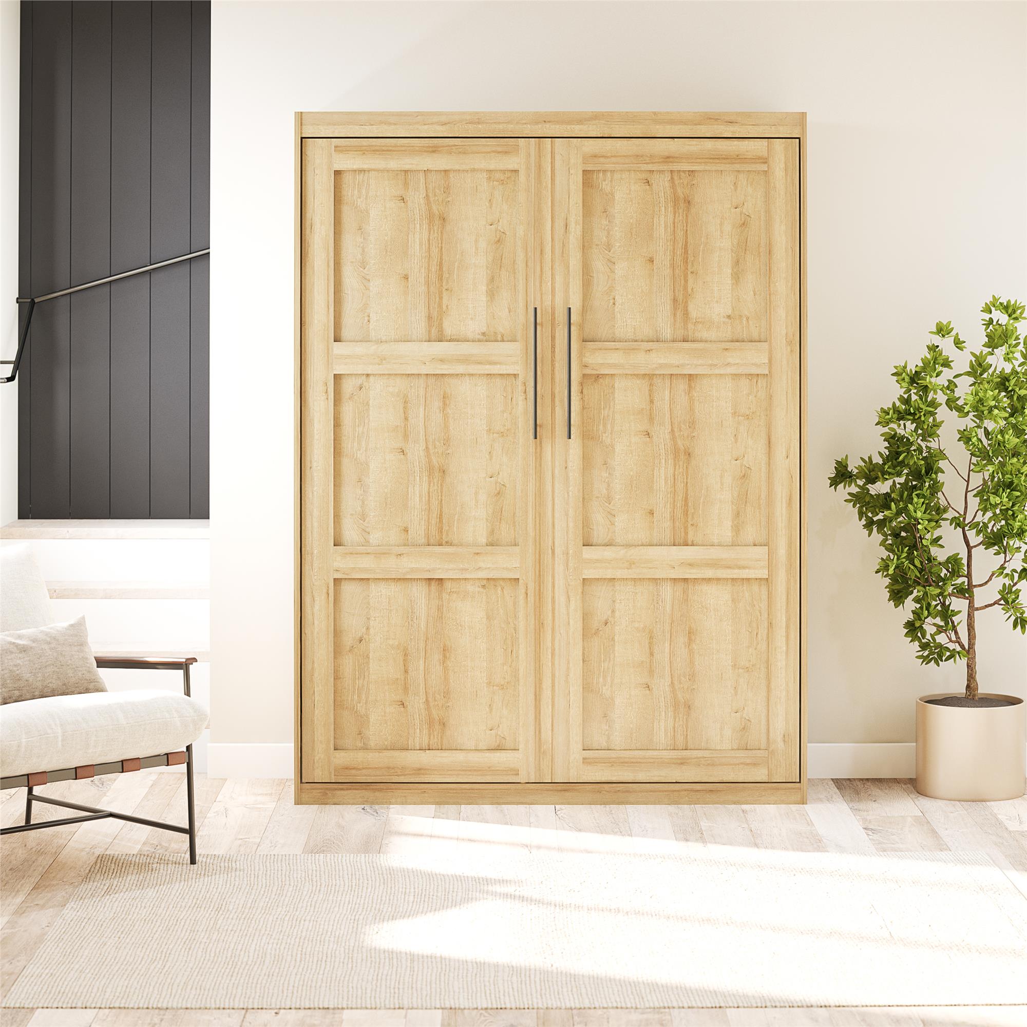 Signature Sleep Impressions Murphy Bed with Cabinets - Natural - Queen