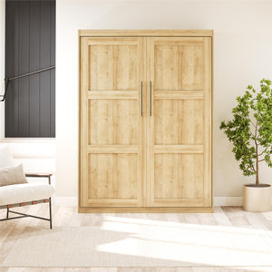 Signature Sleep Impressions Murphy Bed with Cabinets - Natural - Queen