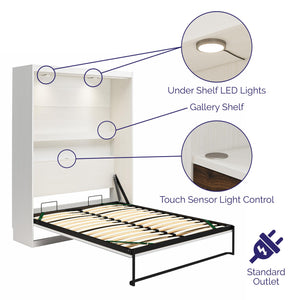 Signature Sleep Impressions Murphy Bed with Cabinets - White - Full