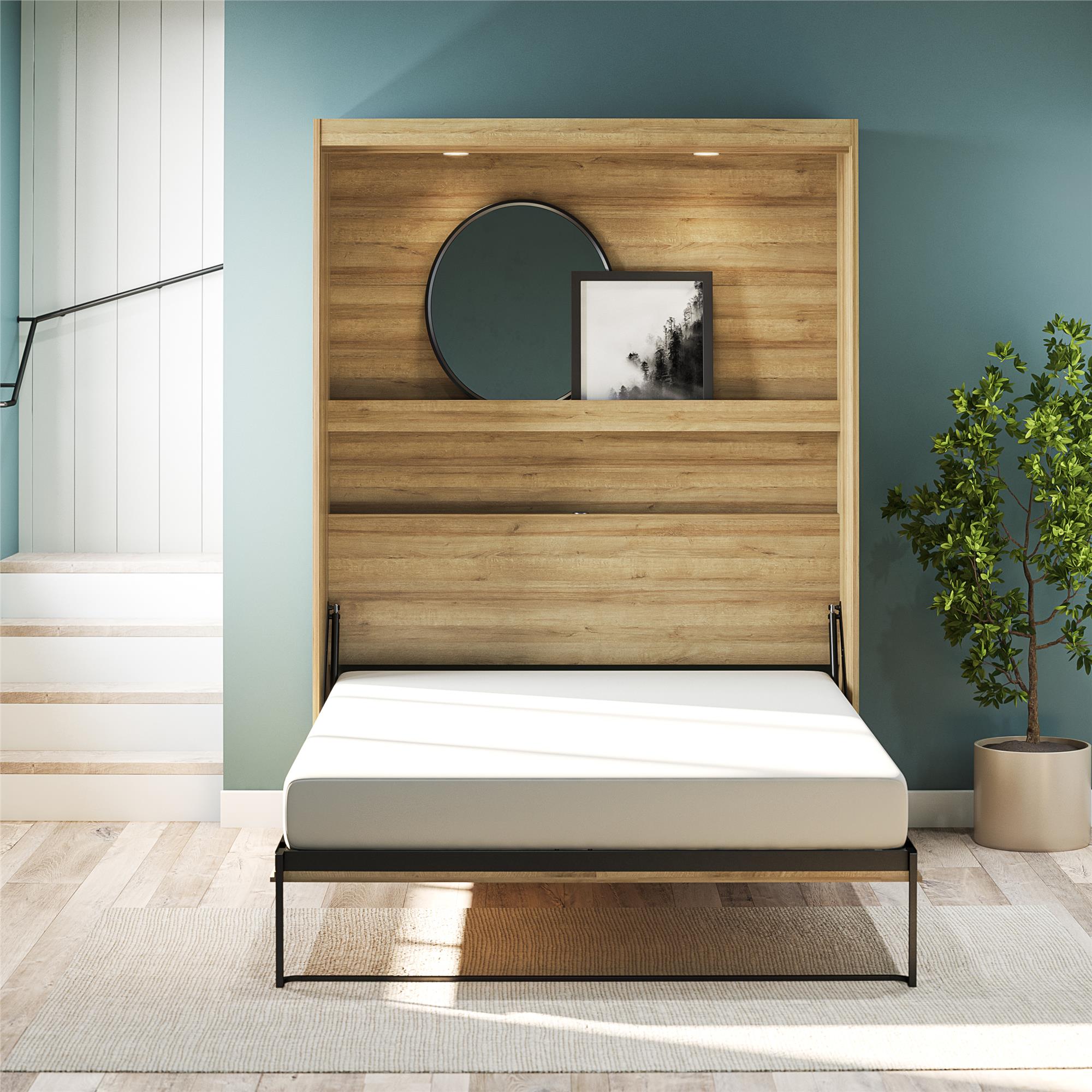 Signature Sleep Impressions Murphy Bed with Cabinets - Natural - Full