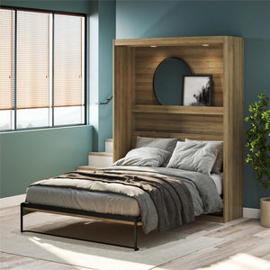Signature Sleep Impressions Murphy Bed with Cabinets - Natural - Full
