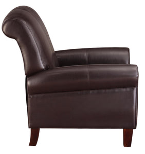 DHP Faux Leather Club Chair - Brown