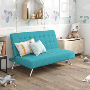 DHP Milo Kids' Futon Sofa - Teal