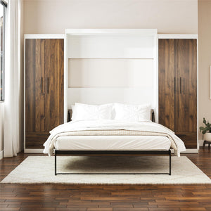 Signature Sleep Pinnacle Murphy Bed with Cabinets - Columbia Walnut - Queen