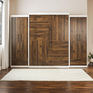 Signature Sleep Pinnacle Murphy Bed with Cabinets - Columbia Walnut - Queen