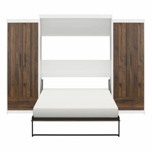 Signature Sleep Pinnacle Murphy Bed with Cabinets - Columbia Walnut - Queen
