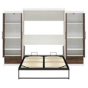 Signature Sleep Pinnacle Murphy Bed with Cabinets - Columbia Walnut - Queen