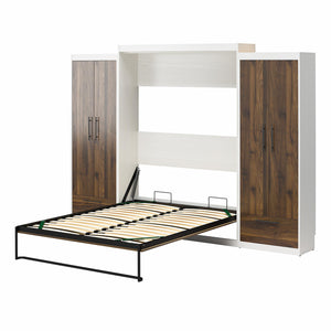 Signature Sleep Pinnacle Murphy Bed with Cabinets - Columbia Walnut - Queen