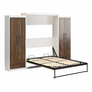 Signature Sleep Pinnacle Murphy Bed with Cabinets - Columbia Walnut - Queen