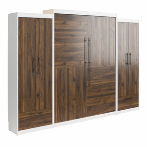 Signature Sleep Pinnacle Murphy Bed with Cabinets - Columbia Walnut - Queen