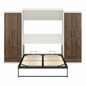 Signature Sleep Pinnacle Murphy Bed with Cabinets - Columbia Walnut - Queen