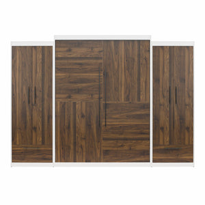 Signature Sleep Pinnacle Murphy Bed with Cabinets - Columbia Walnut - Queen