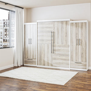 Signature Sleep Pinnacle Murphy Bed with Cabinets - Gray Oak - Queen