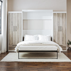 Signature Sleep Pinnacle Murphy Bed with Cabinets - Gray Oak - Queen