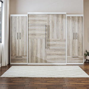 Signature Sleep Pinnacle Murphy Bed with Cabinets - Gray Oak - Queen