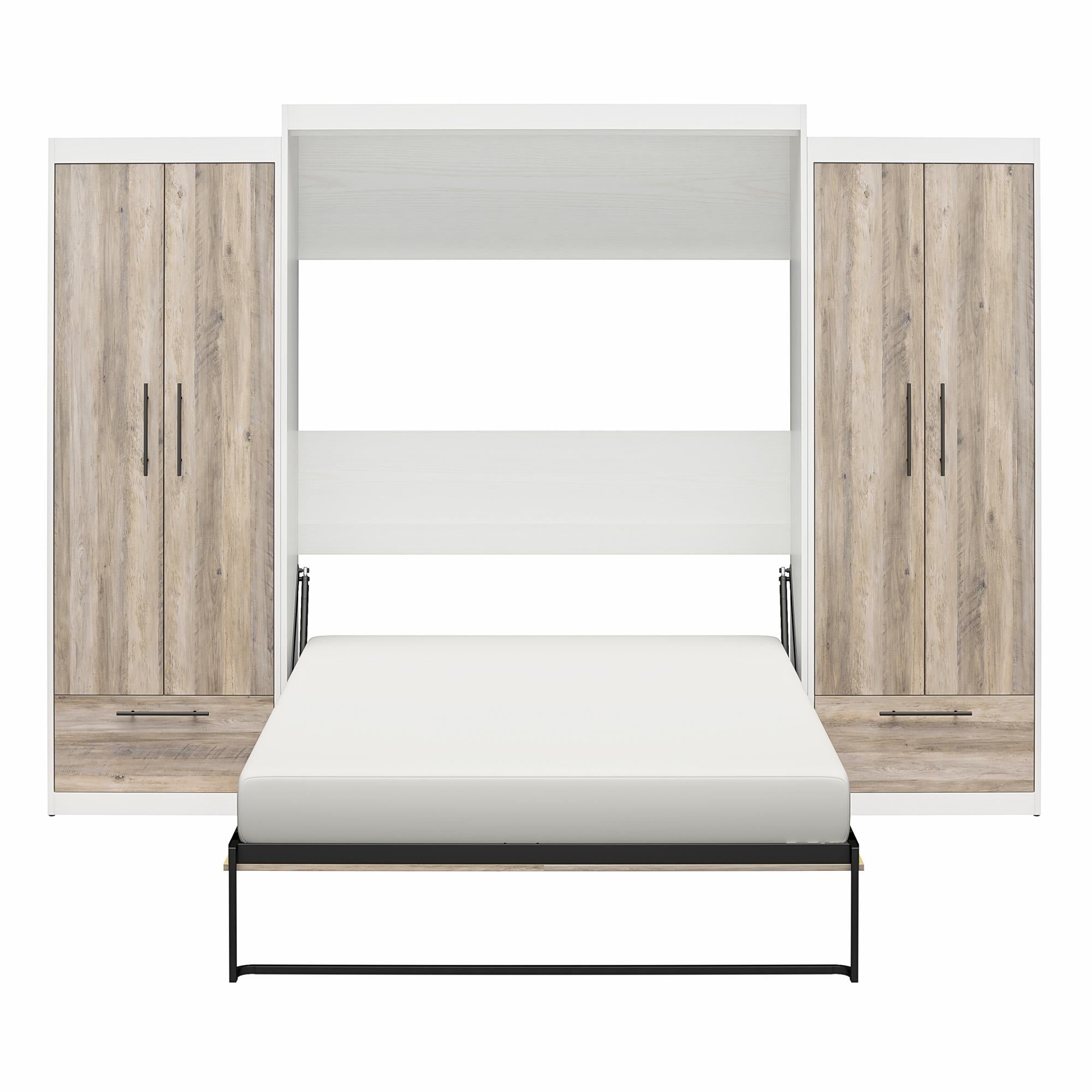 Signature Sleep Pinnacle Murphy Bed with Cabinets - Gray Oak - Queen