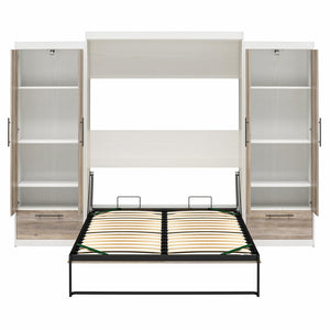 Signature Sleep Pinnacle Murphy Bed with Cabinets - Gray Oak - Queen