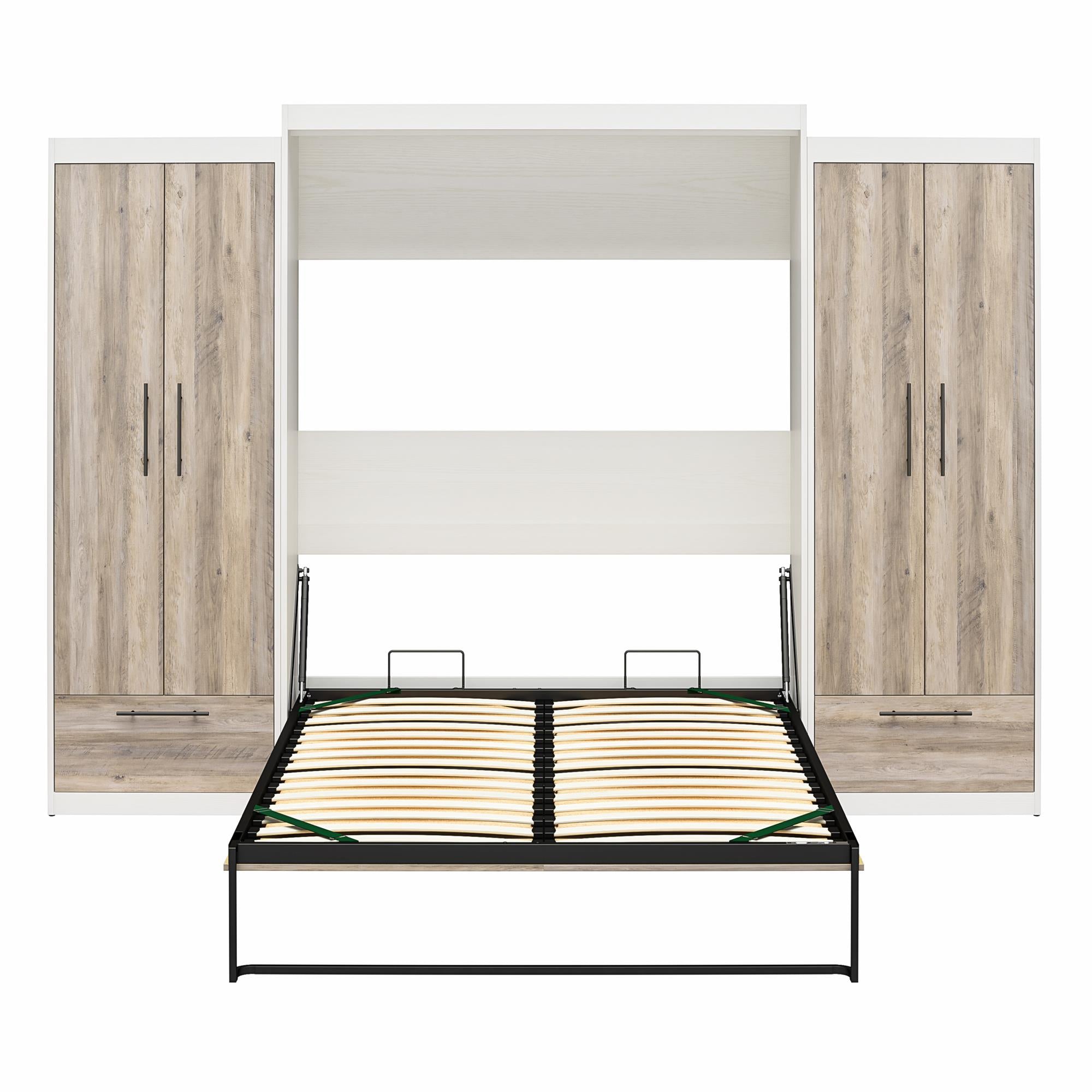Signature Sleep Pinnacle Murphy Bed with Cabinets - Gray Oak - Queen