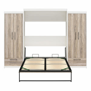 Signature Sleep Pinnacle Murphy Bed with Cabinets - Gray Oak - Queen