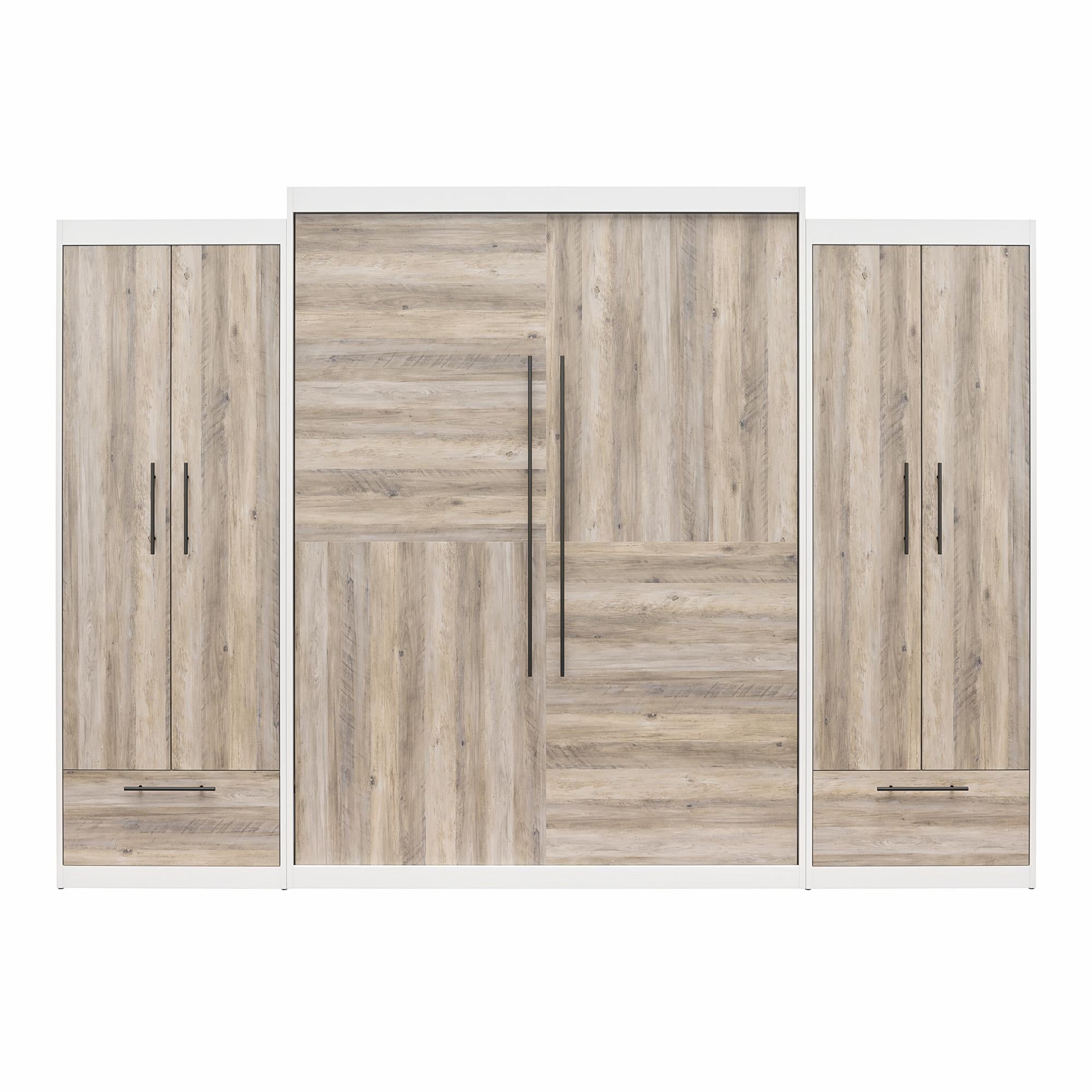Signature Sleep Pinnacle Murphy Bed with Cabinets - Gray Oak - Queen