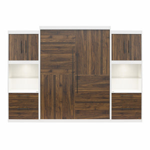 Signature Sleep Pinnacle Murphy Bed with Cabinets - Columbia Walnut - Queen