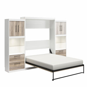 Signature Sleep Pinnacle Murphy Bed with Cabinets - Gray Oak - Queen